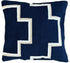 Navy Blue Maze Cotton Pillow