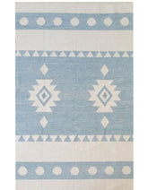 Light Blue Rug 100% Natural Wool | Mumo Toronto
