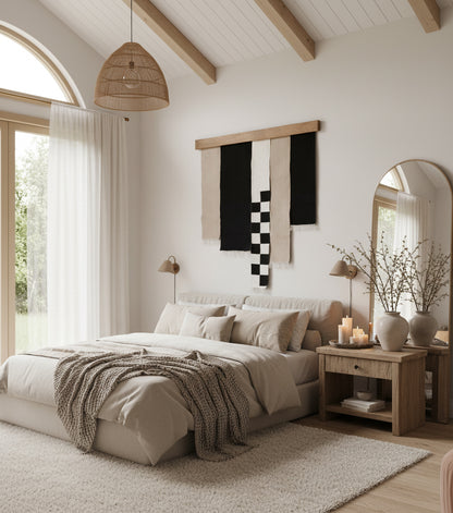 Noir Checkered Wall Hanging