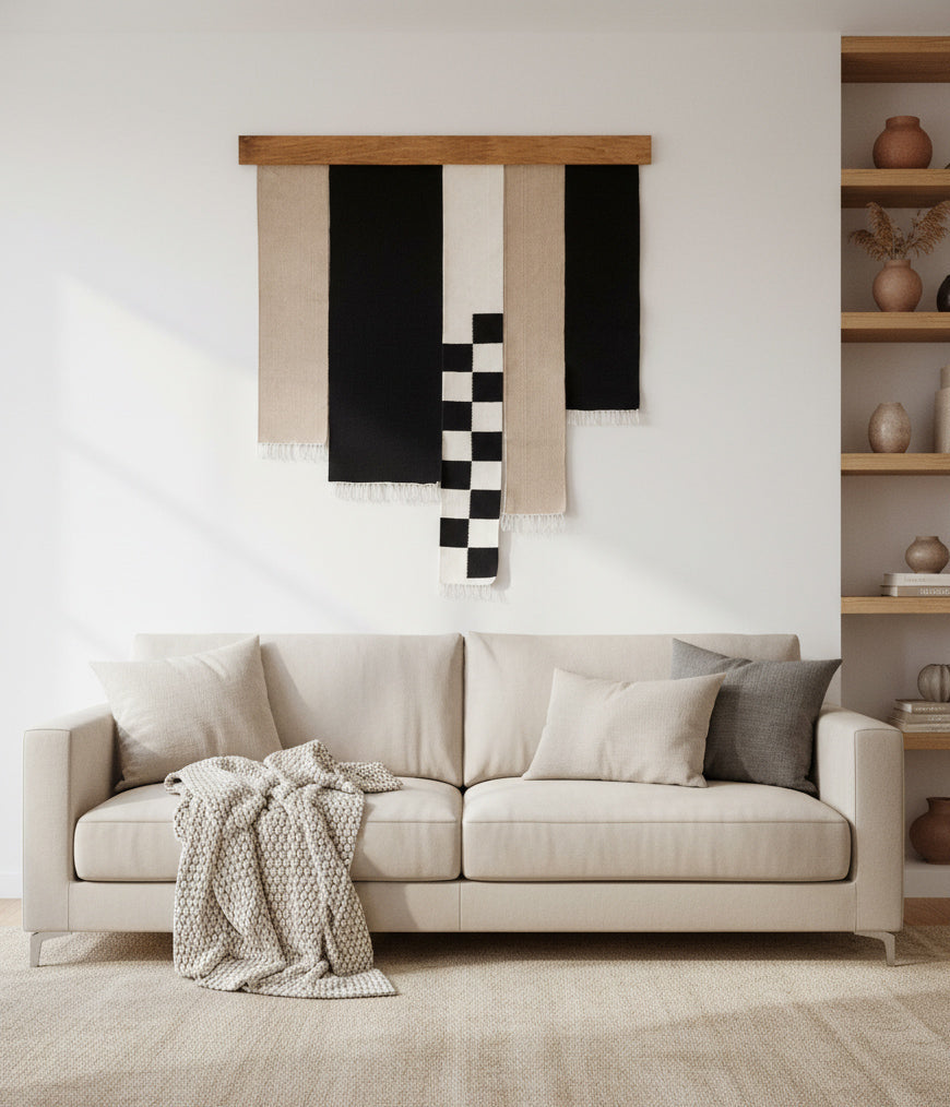 Noir Checkered Wall Hanging