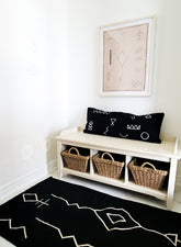 black long lumbar pillow