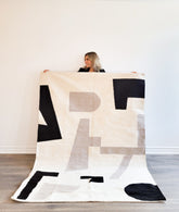Modern Black and Cream Rug