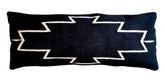 Black extra long lumbar pillow