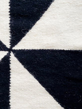 black and white runner kilim