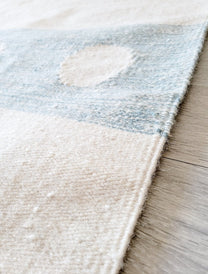 Light Blue Rug 100% Natural Wool | Mumo Toronto