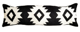 black and white extra long lumbar pillow cover
