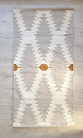 taupe diamonds kilim