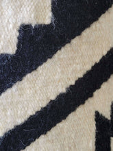 black and white decorative lumbar pillow