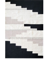 Ayda Handwoven Black and Cream Area Rug