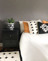 Handwoven Black Throw Pillow Mumo Toronto