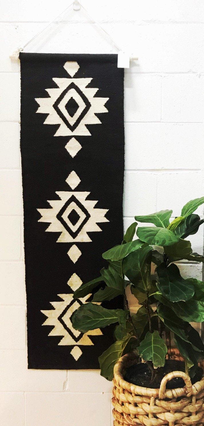 Handmade rug for wall - Aztec Wall Hanging
