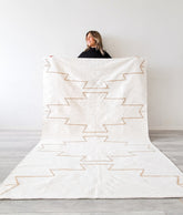 white cleo handwoven kilim rug