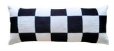 black and white lumbar pillow