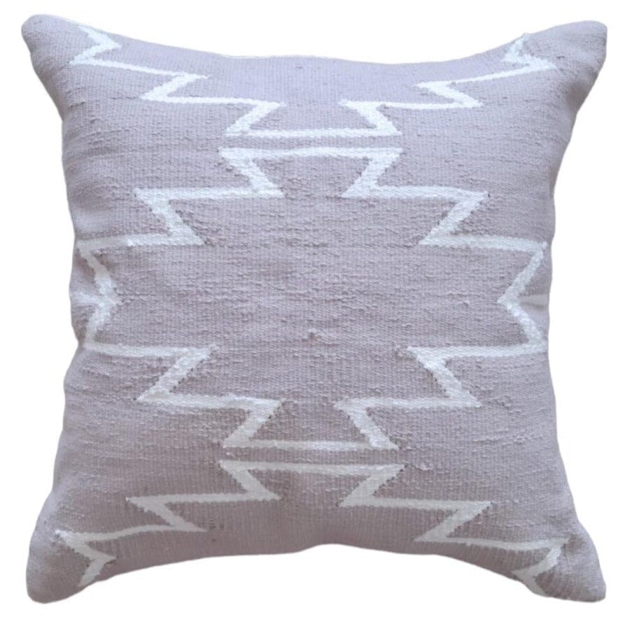 Grey Cleo Handwoven Cotton Decorative Throw Pillow Cover