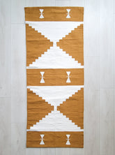 cotton kilim rug mustard