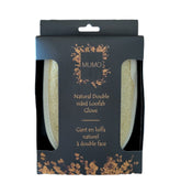 double sided natural loofah glove