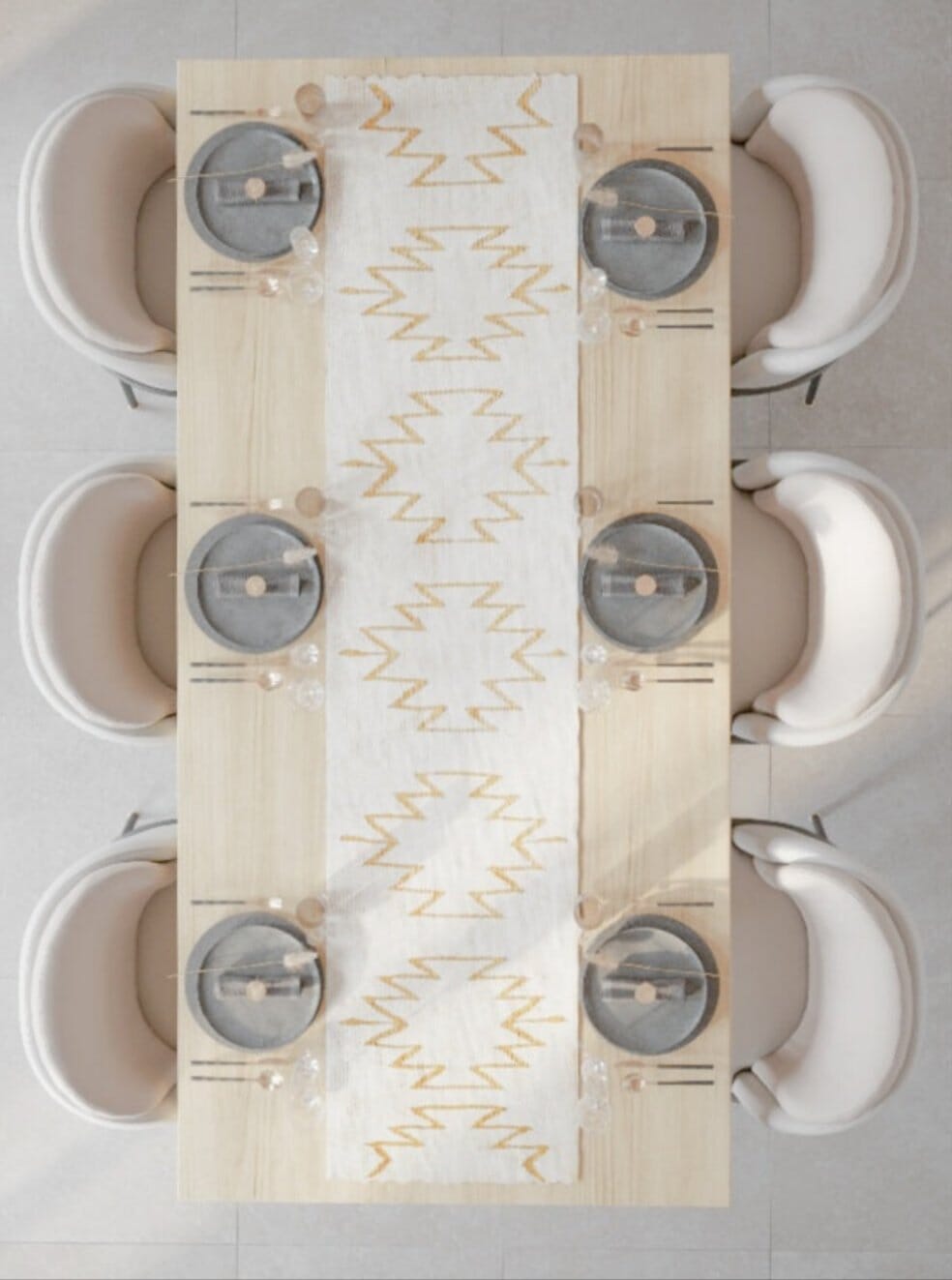 neutral table runner