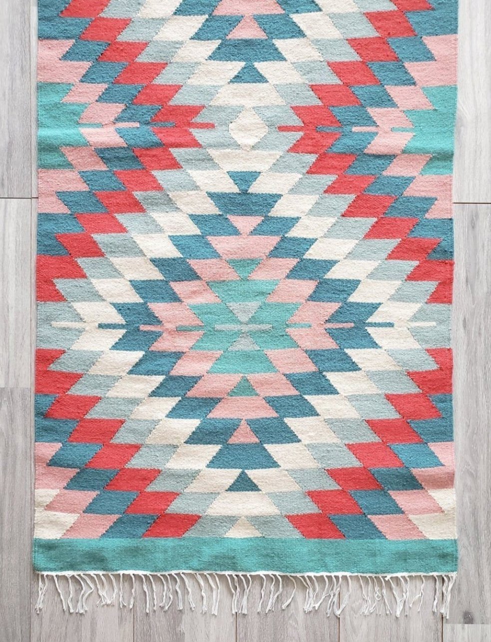 kilim area rug multi colored