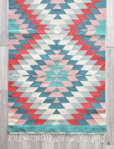 kilim area rug multi colored