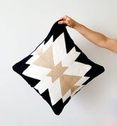 Passion Handwoven black and white decorative Pillow - MUMO TORONTO