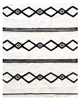 Roxie Handwoven Black and Cream Area Rug