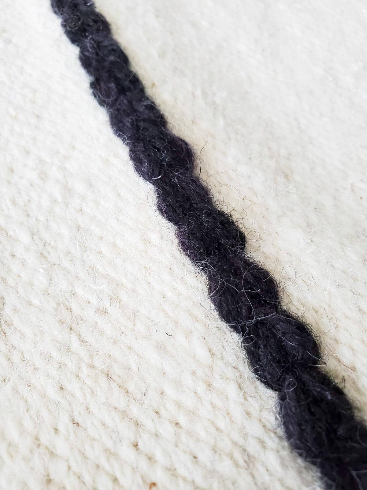 Handwoven wool rug - cotton rug