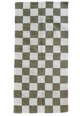 Rustic Checkered Handwoven Area Rug