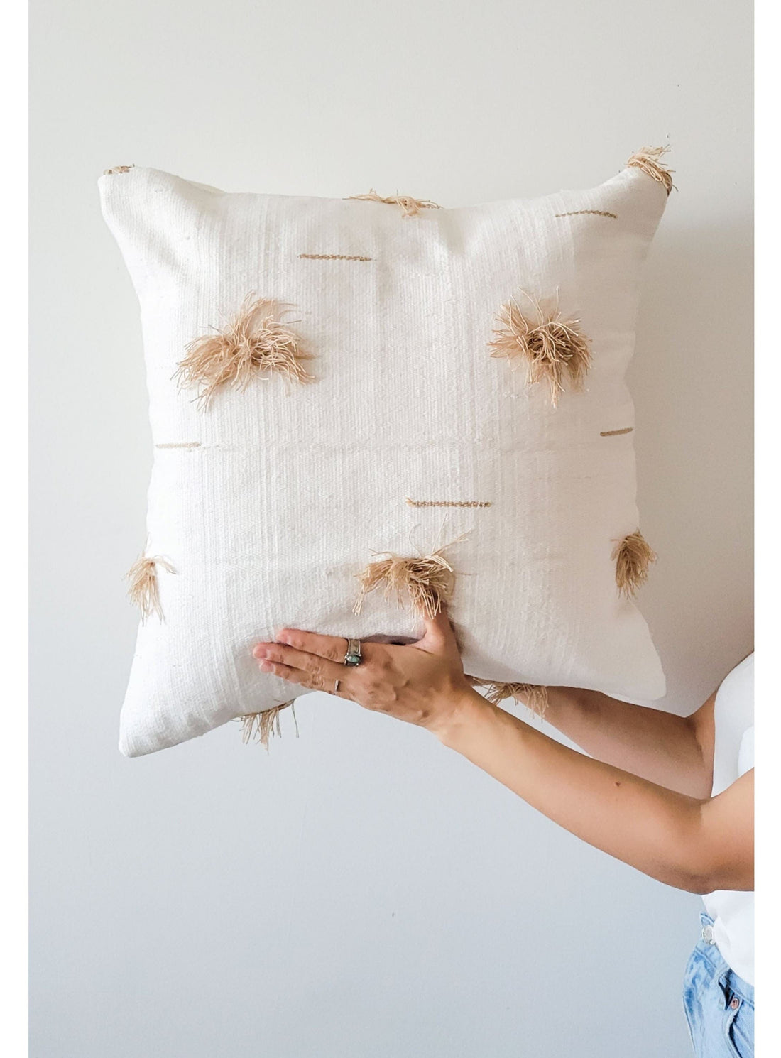 white decorative pillow mumo toronot