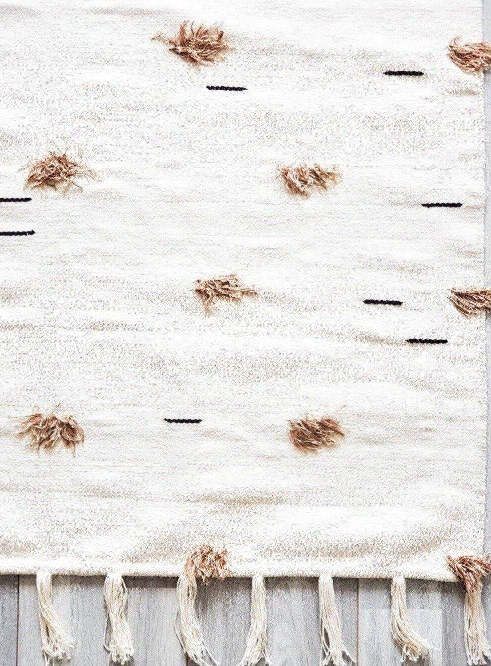 Soft sand woven cotton rugs